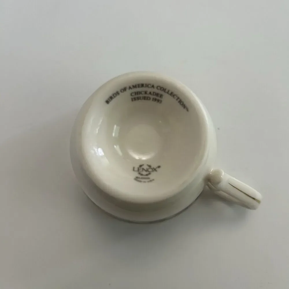 Vintage Lenox Birds of America collection 1993 Chickadee tea cup and saucer